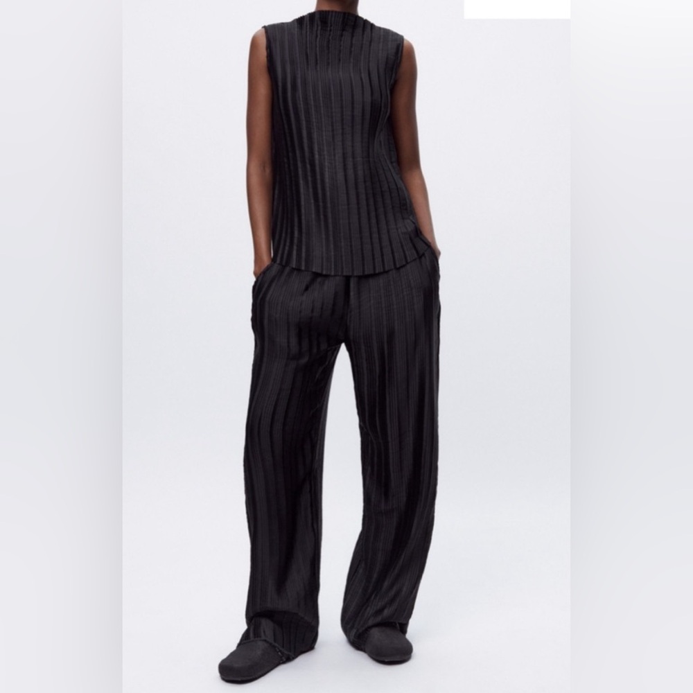 Zara Black Top and Pant Set